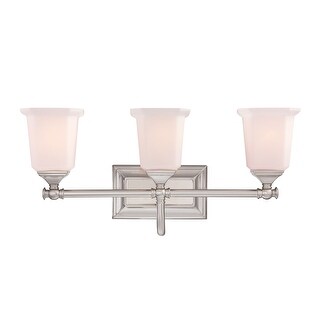 Nicholas 3-Light Bathroom Vanity Light in Brushed Nickel