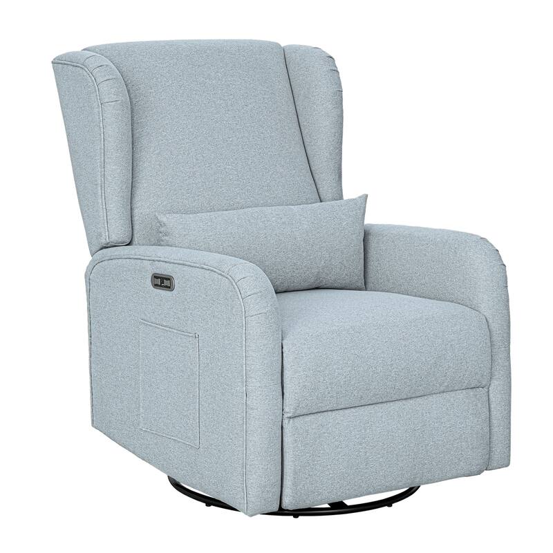 Madison Park Candace Power Recliner 3-in-1 with Swivel, Glider, USB Ports