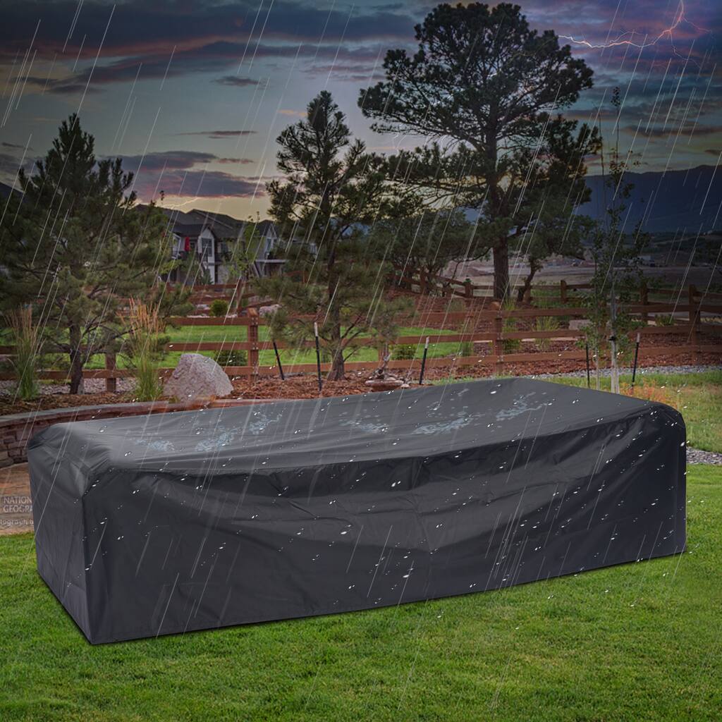 Kinbor Large Patio Furniture Cover, 110.2" L Outdoor Sectional Sofa Cover Waterproof, Outdoor Table and Chair Set Cover, Anti-UV