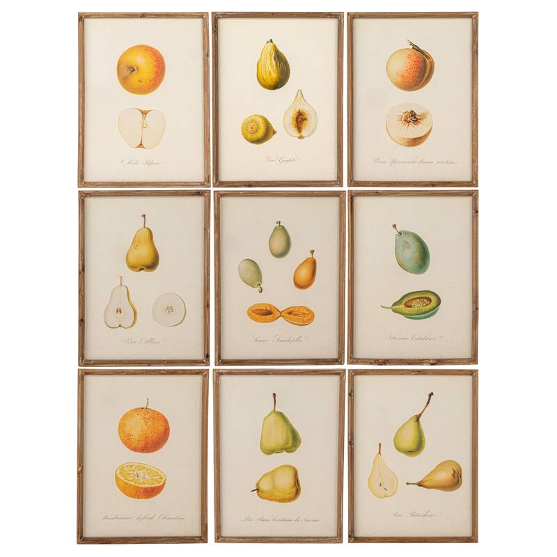 Reclaimed Wood Framed Fruit Print Wall Art