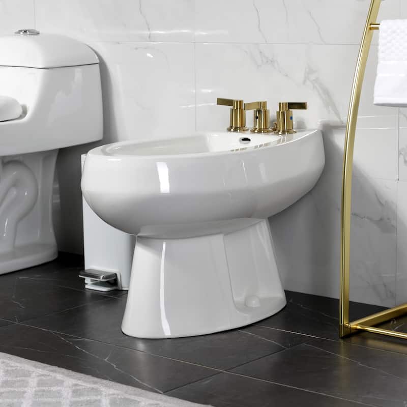 Kingston Brass NuvoFusion Three-Handle Bidet Faucet