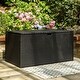 preview thumbnail 8 of 73, Glitzhome 142 Gallon Outdoor Patio Oversize Storage Bench Wicker Table Deck Box