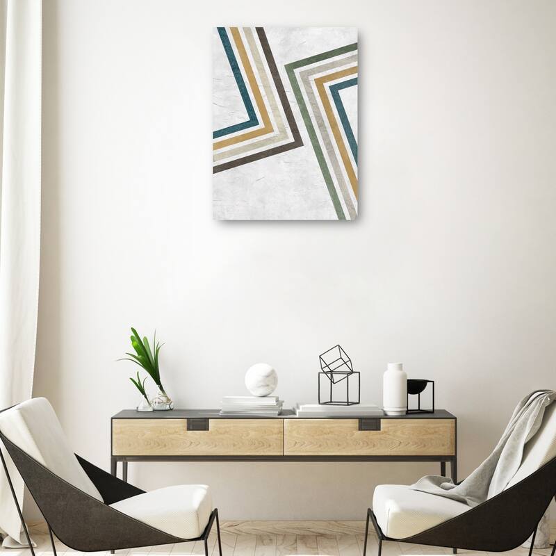 Mid Century Lines II By Studio Arts Canvas Art Print