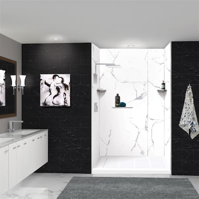 Transolid K-SS17-SSC Shower Shelf Kit - 17-in Shower Shelf and 2 Corner shelves - 17x4.45x0.78