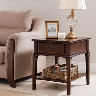 Stratus Solid Wood End Table with Shelf and Drawer - Bed Bath & Beyond ...