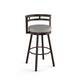 Option Taupe Grey Faux Leather / Dark Brown Metal