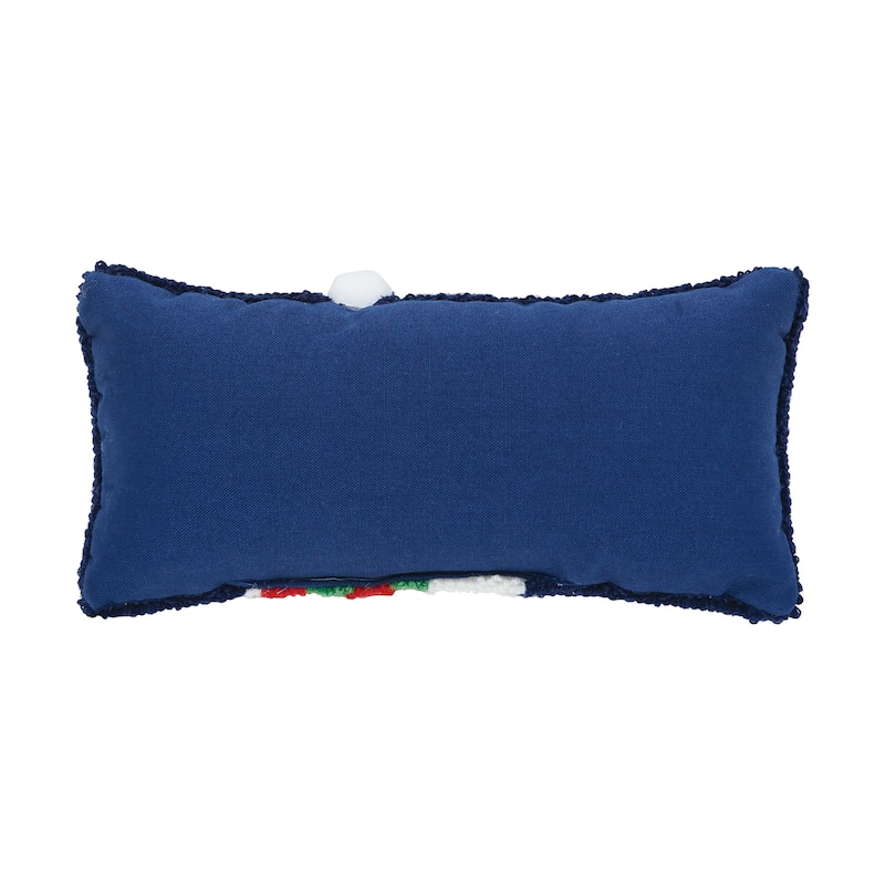 Winter Snowman Hooked Throw Pillow