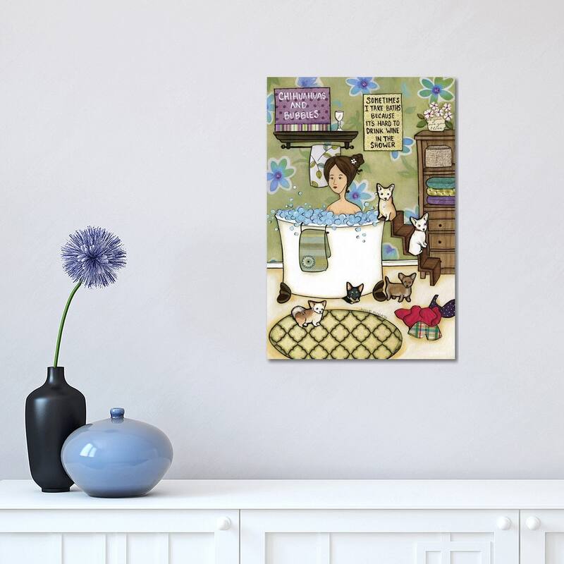 iCanvas "Chihuahua's Bubbles" by Jamie Morath Canvas Print - 18x12x1.5