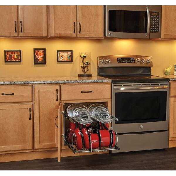 Shop Rev A Shelf 5cw2 1222sc 5cw2 Series 11 75 Wide Two Tier Pull