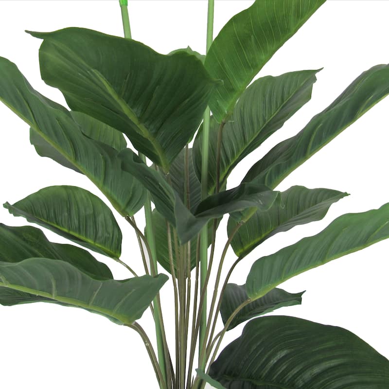 30in Real Touch White Artificial Spathiphyllum Peace Lily Plant in Black Pot - 30" H x 22" D