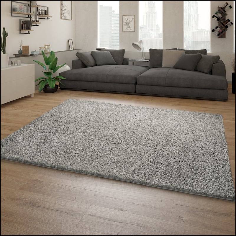 Plain Shag Rug For Living Room or Bedroom in pastell colors