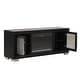 preview thumbnail 12 of 16, Furniture of America Fionna Modern Black Electric Fireplace TV Stand with LED and Shelves