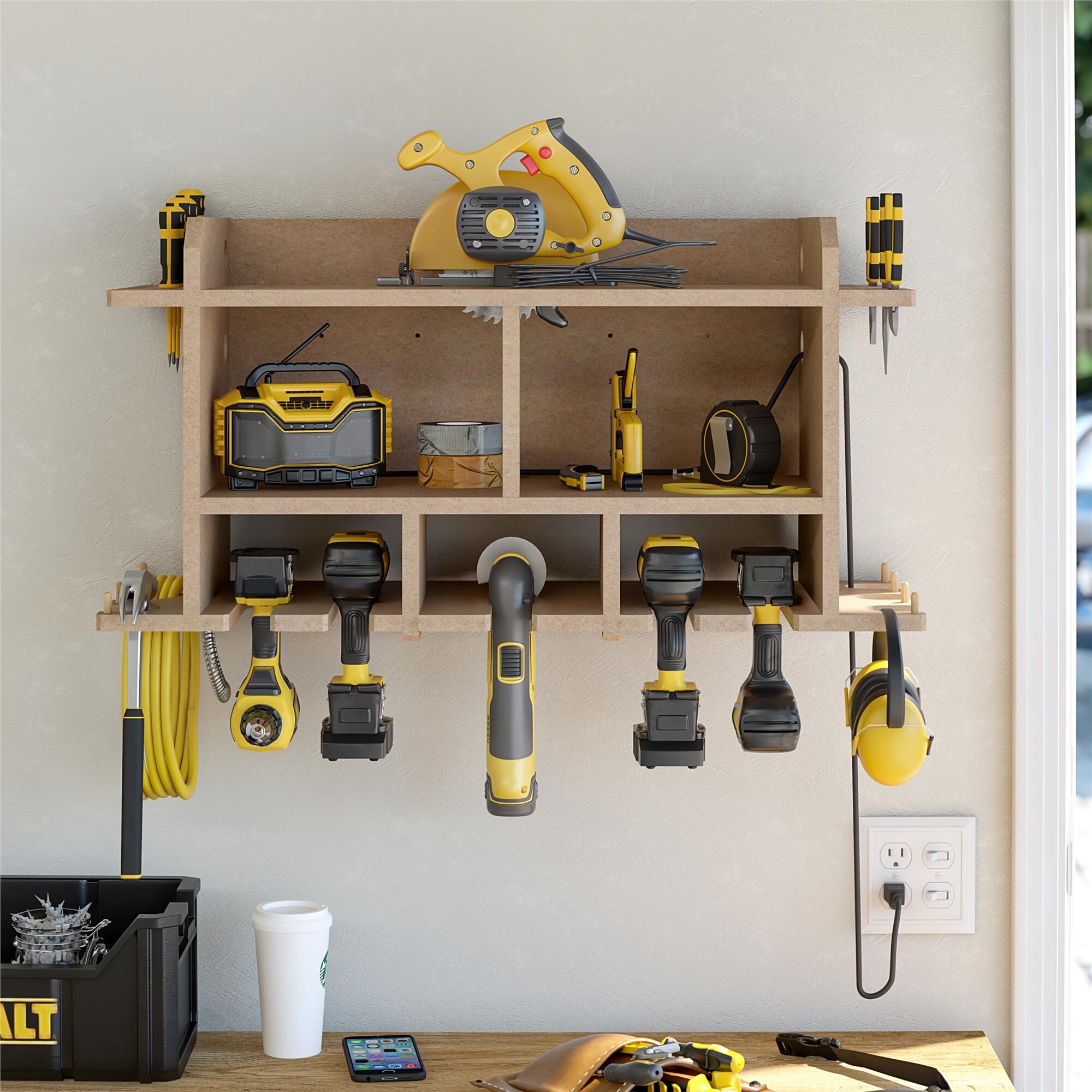 Systembuild Evolution Bradbury Wall Mount Tool Organizer - Bed