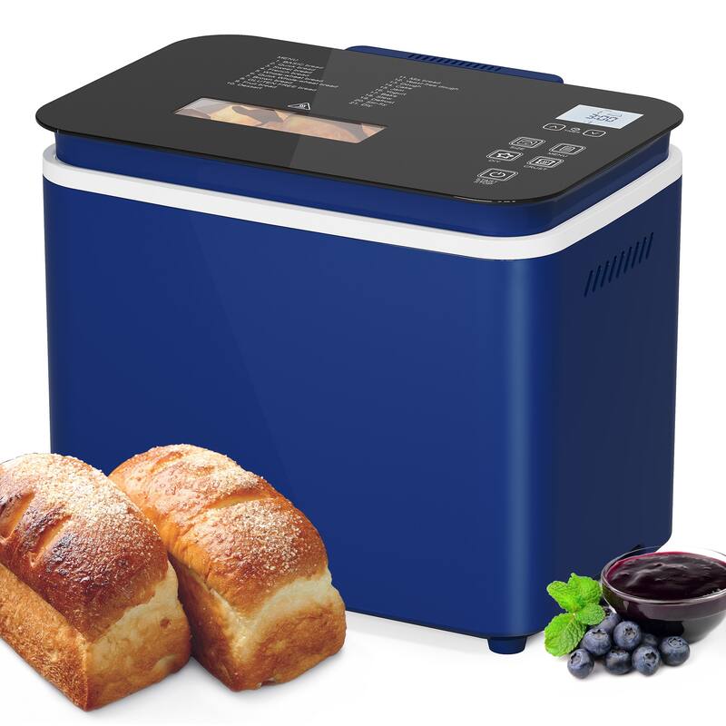 Bread Maker Machine, 21 Customizable Settings, Up to 2.2lb Loaves - Blue
