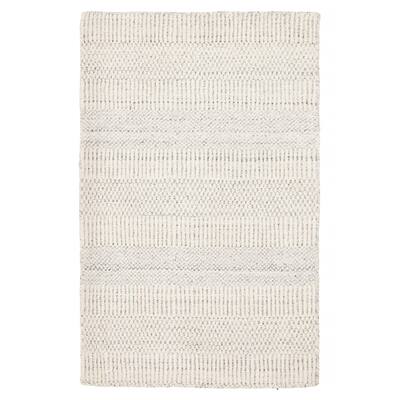 ECARPETGALLERY Hand Loomed Pearl Grey Viscose, Wool Rug - 2'0 x 2'11