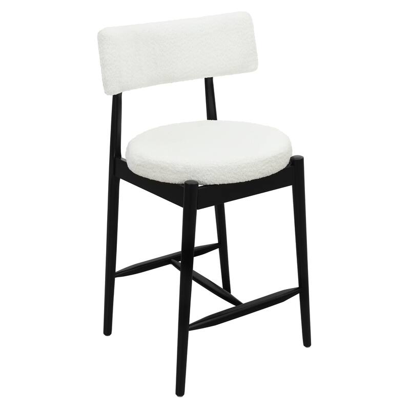 Nook Upholstered Rubber Wood Counter stools (Set of 2) by Christopher Knight Home