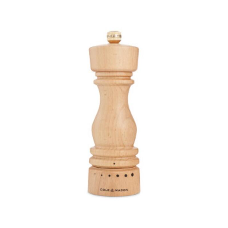 Cole & Mason London Natural Beech Grind Select Pepper Mill 7"
