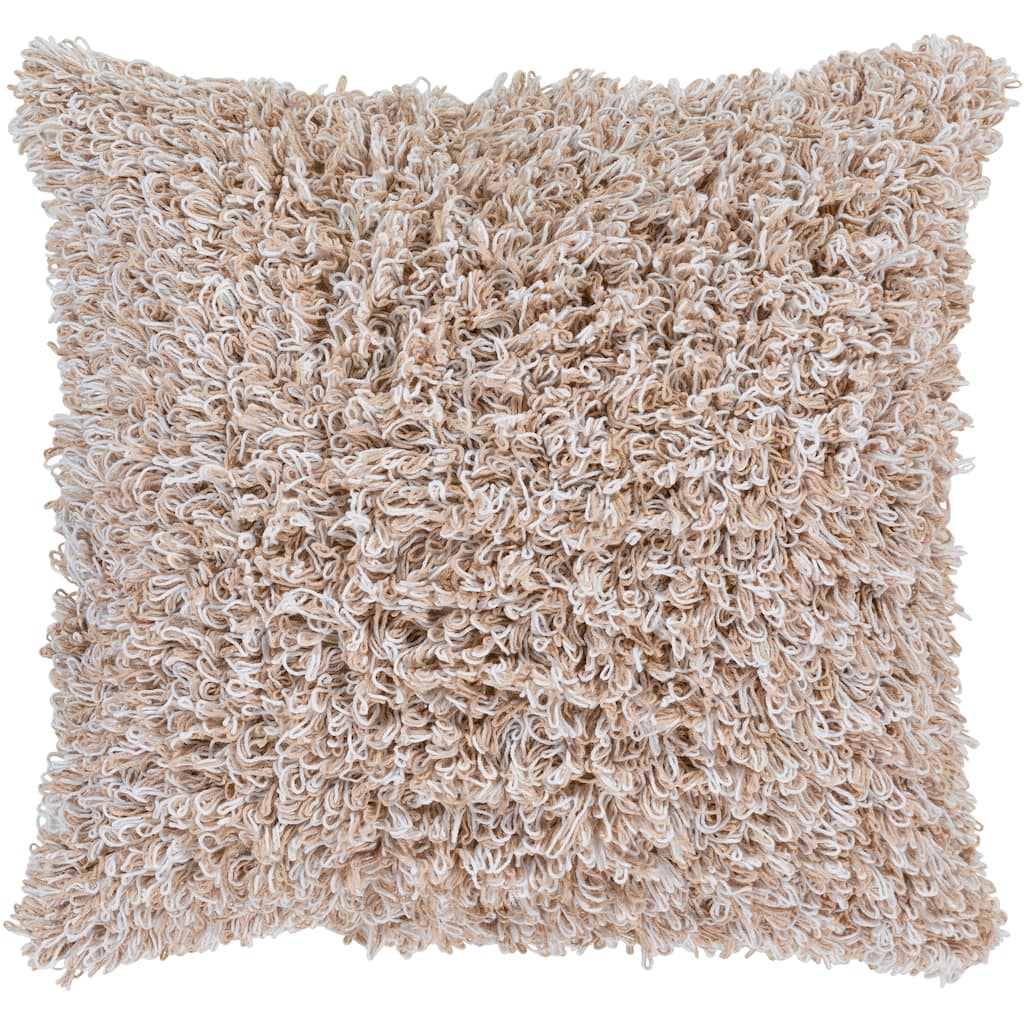 Malin Hand-Woven Shag 20-inch Poly or Feather Down Throw Pillow