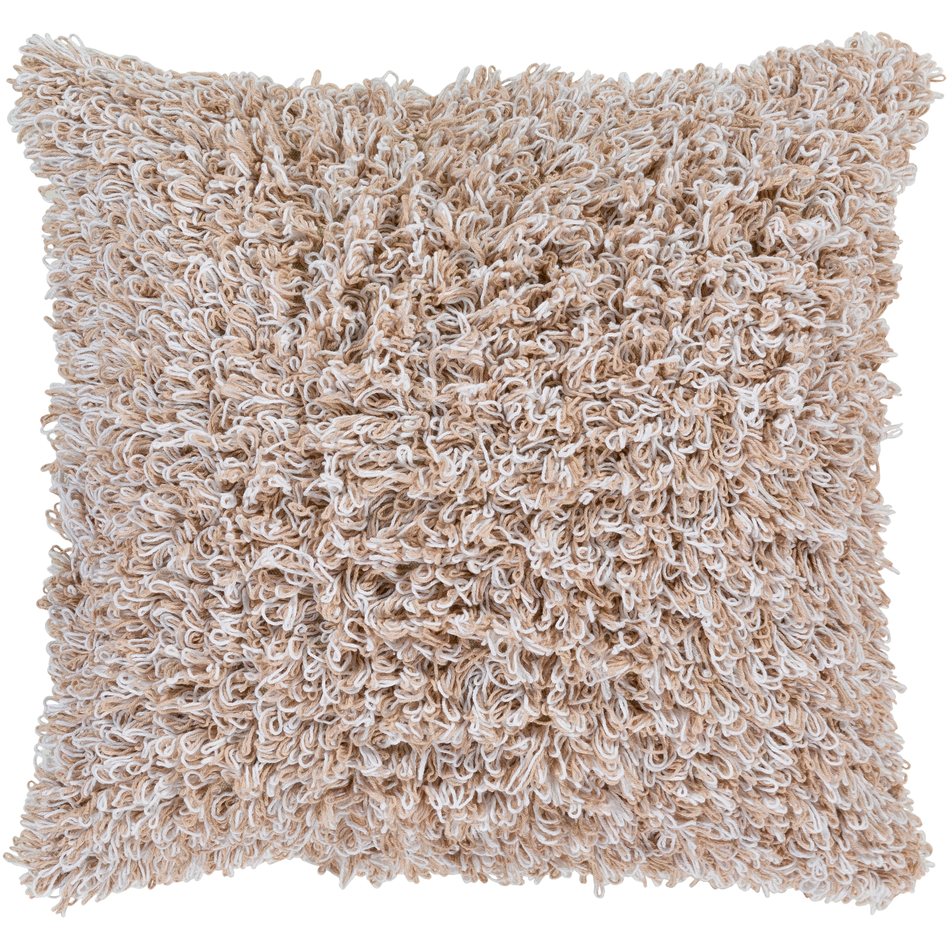 Malin Hand-Woven Shag 20-inch Poly or Feather Down Throw Pillow