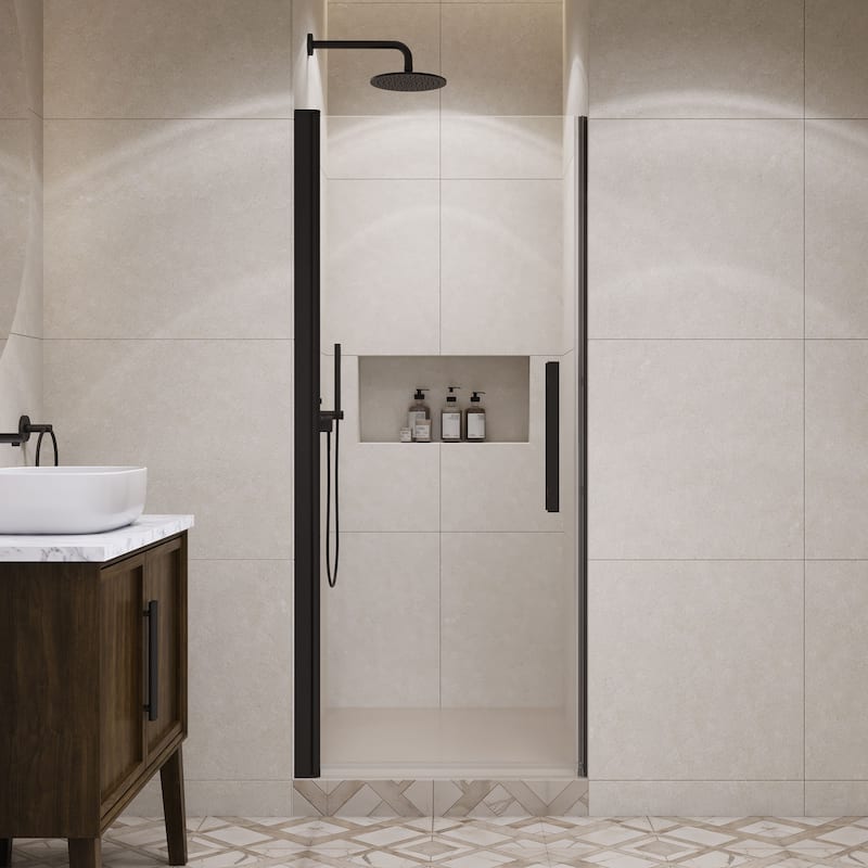 Pasadena Alcove Frameless Pivot Shower Door, 2025