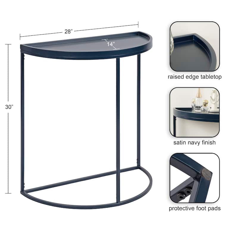 Kate and Laurel Dorrah Half-Circle Console Table
