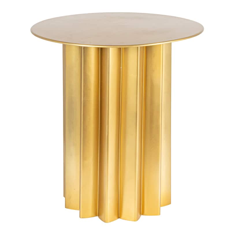 Pleated Metal Side Table