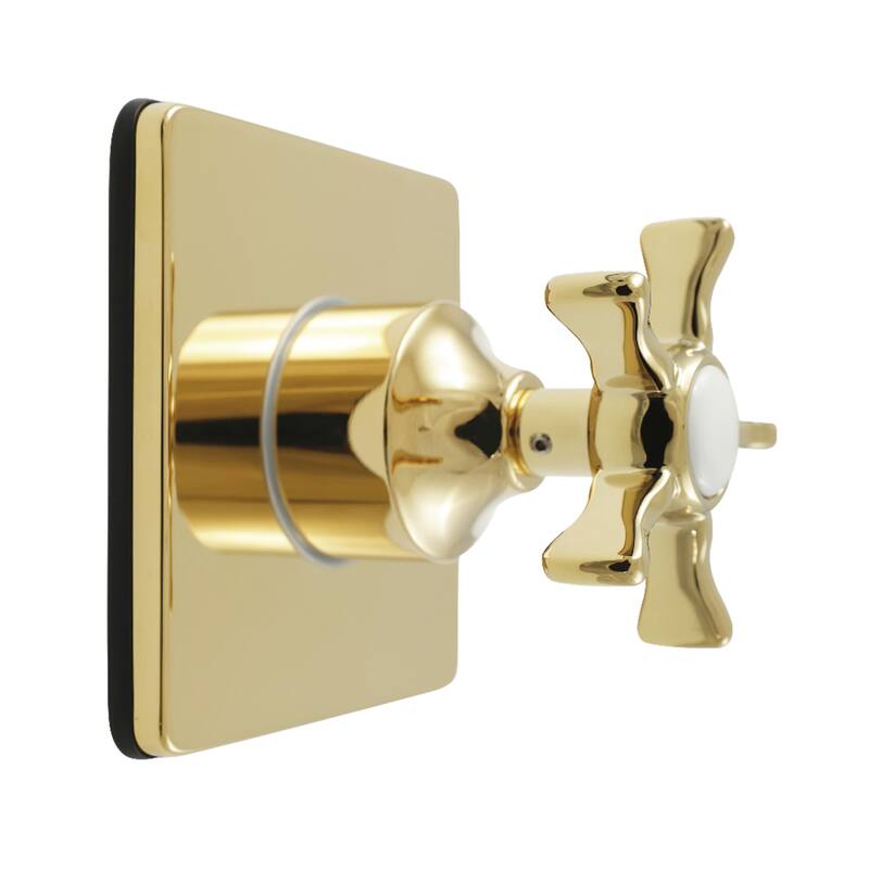 Hamilton Single-Handle Three-Way Diverter Valve with Square Trim Kit - Polished Brass