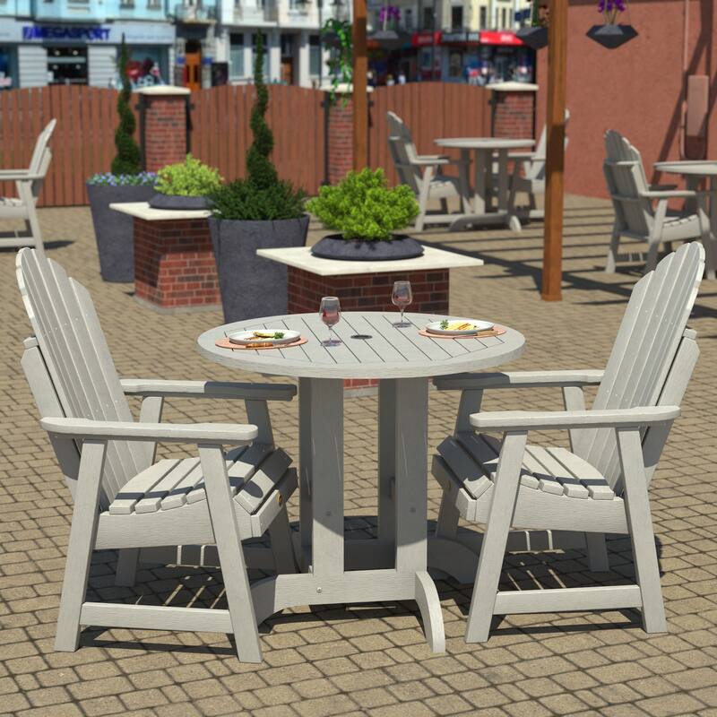 Highwood Commercial 3-Piece Muskoka Adirondack 36" Bistro Dining Set