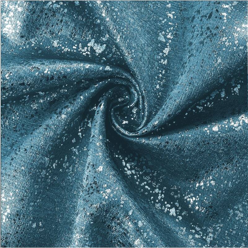 Dainty Home 2 Pack Artisinal 100% Blackout Grommet Curtain Panel Pair with 3D Lurex Texture