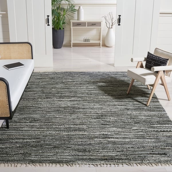 slide 2 of 51, SAFAVIEH Handmade Rag Rug Ljubika Casual Stripe Cotton Rug with Fringe