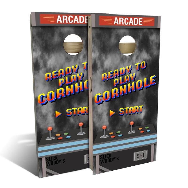 Arcade Game Outdoor Cornhole Board Set - Backyard 2x4 - Include Hole Lights