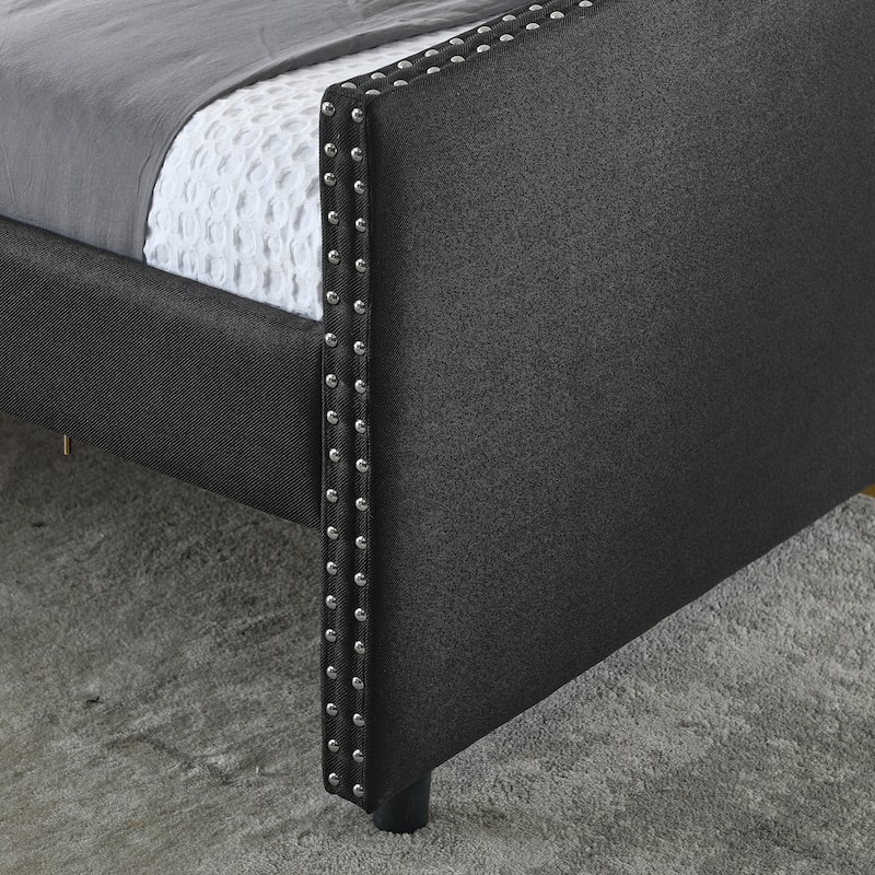 Queen Size Daybed with Drawers Upholstered Tufted Sofa Bed