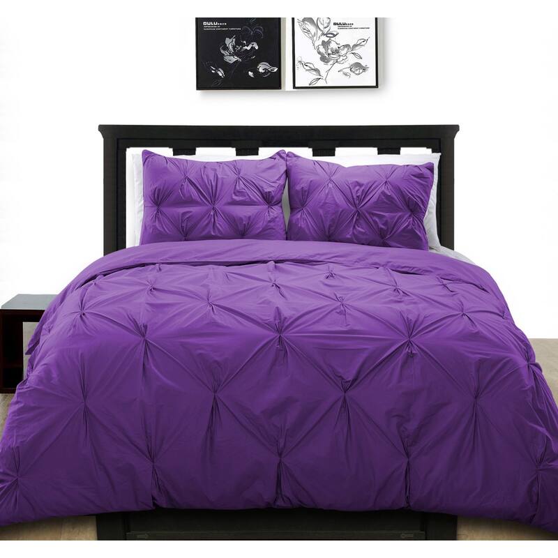 Cottonpure 100-percent Cotton Pintuck Duvet Cover Mini Set