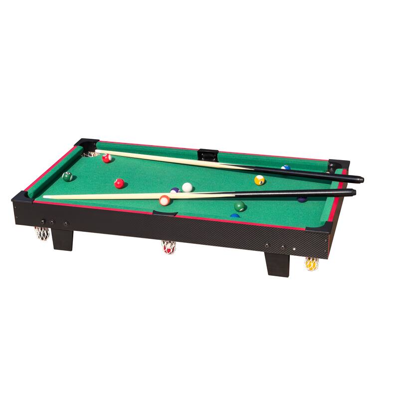 Multi Game Table 36" 2 in 1 Basketball Billiards Parent child Games Indoor Outdoor Game Room Family