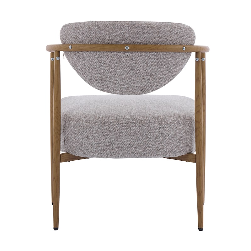 Set of 2 Dining Chairs, Living Room Chair, PU with Foam Back and Seat, Soft and Comfortable Seating, Metal Frame