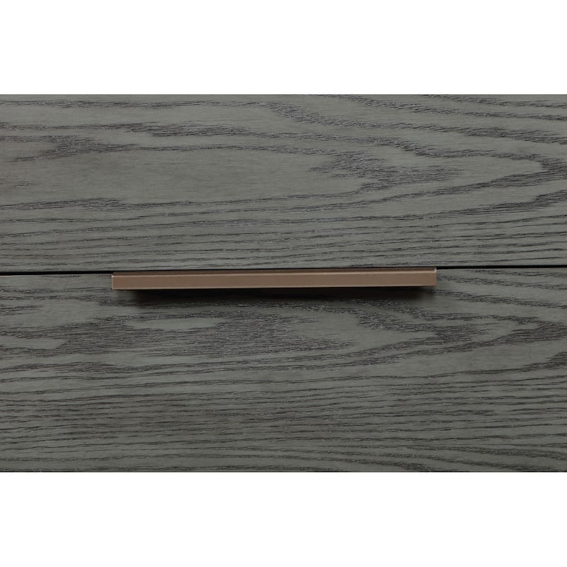 Nathan Mid-Century Modern Wood 5-drawer Bedroom Chest Grey