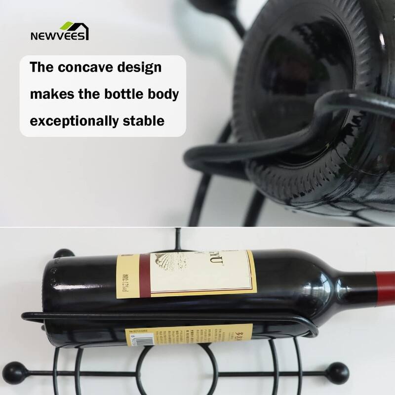 Wine Rack Wall Mounted - 11"D x3.5"W x 15"H