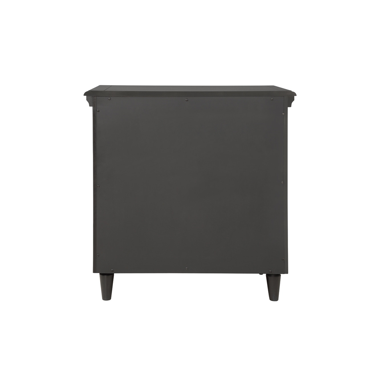 Black 3-Drawer Wood Nightstand for Bedroom & Living Room