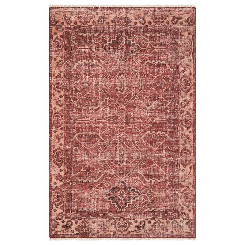 Terra by Obeetee Palace Gordon Rust Rug - Straw Stripe - 2'6" x 8'