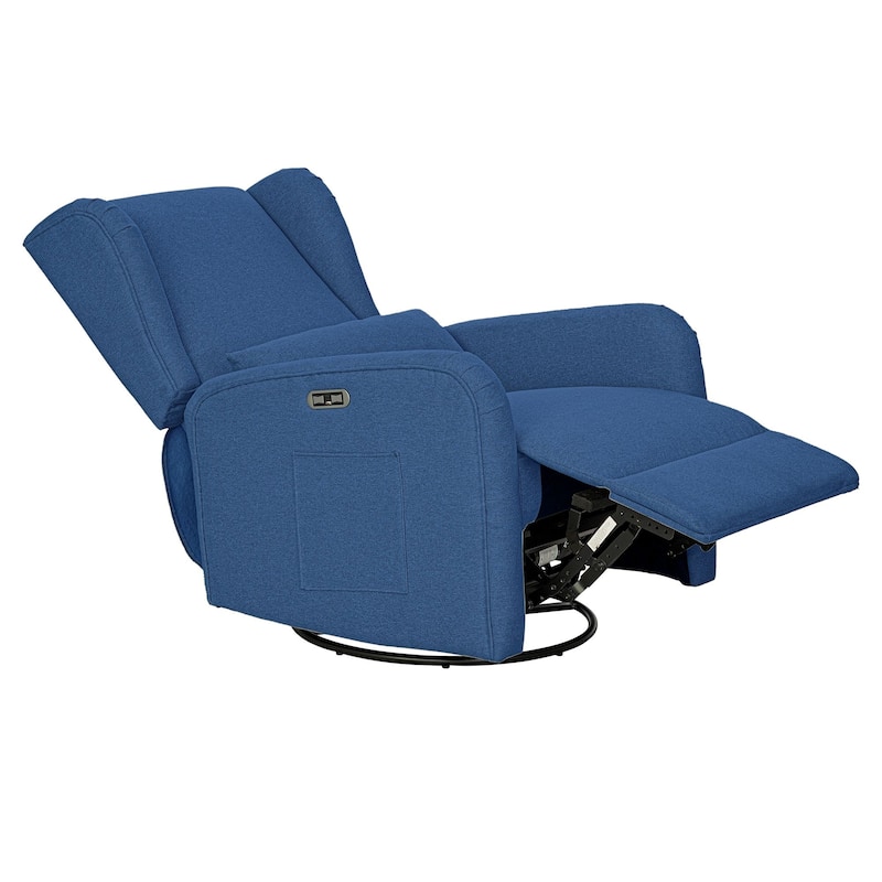 Madison Park Candace Power Recliner 3-in-1 with Swivel, Glider, USB Ports