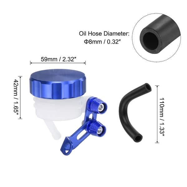 1pcs Aluminum Brake Oil Cup, ABS Brake Fluid Reservoir Cylinder Tank