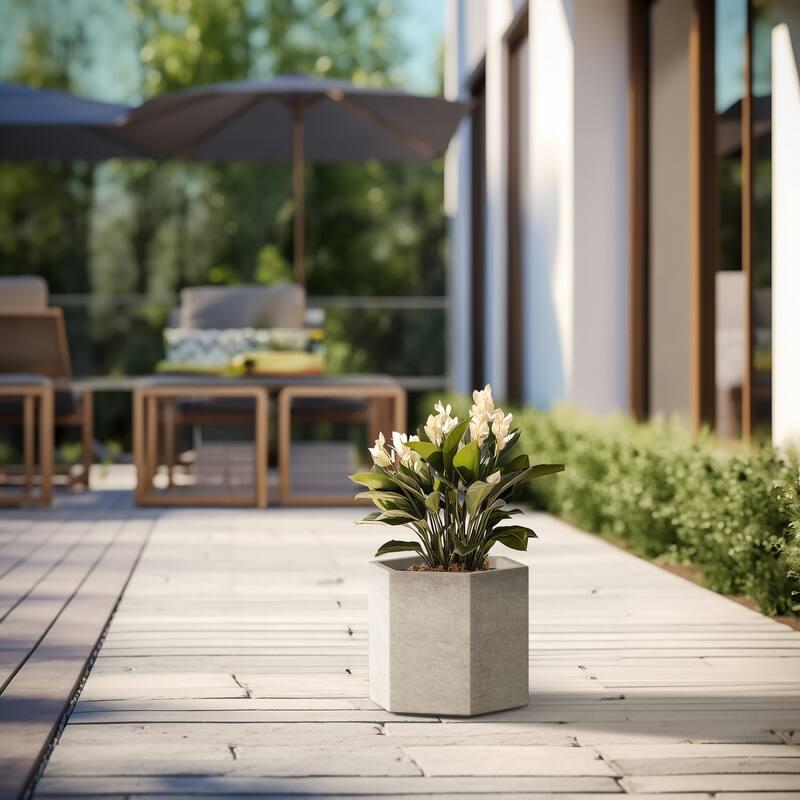 Concrete Geometric Plant Pots / Large Indoor and Outdoor flower Planters