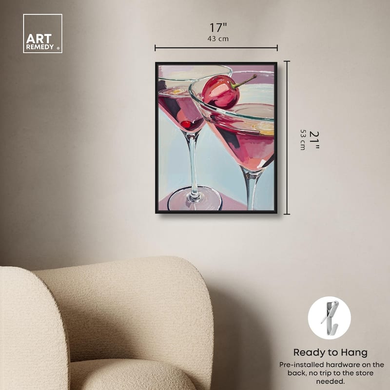 Cherry Cosmo Canvas by Art Remedy