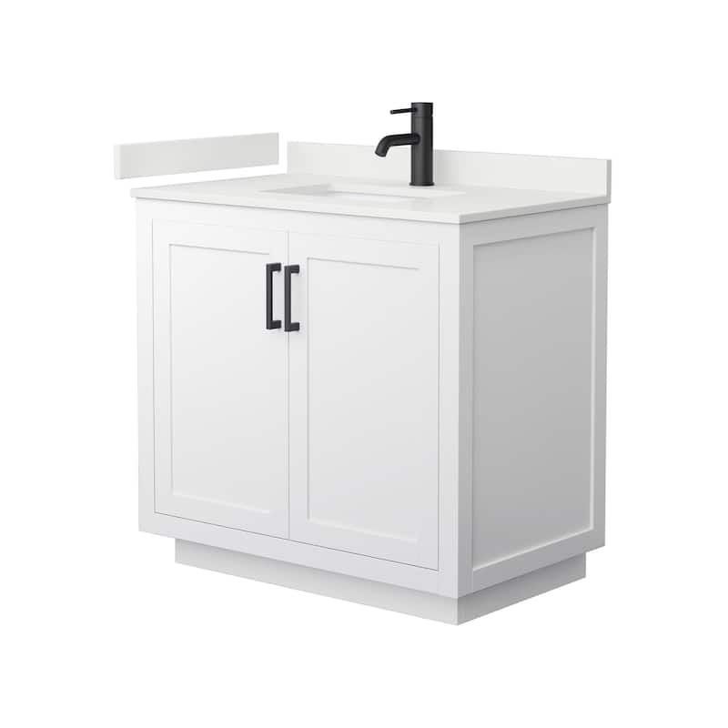 Wyndham Collection WCF292936S-QTZ-UNSMXX Miranda 36" Free Standing
