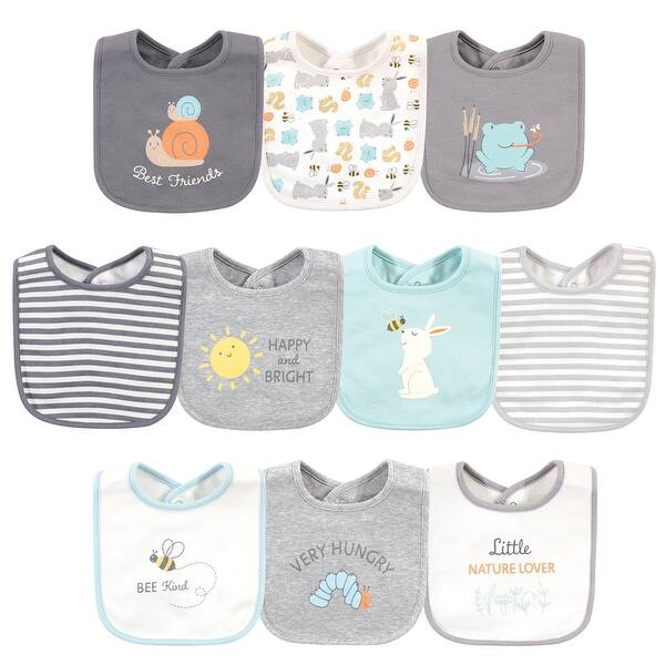 slide 1 of 1, Hudson Baby Infant Boy Cotton Bibs, Best Friends, One Size - Best Friends - One Size One Size - Best Friends