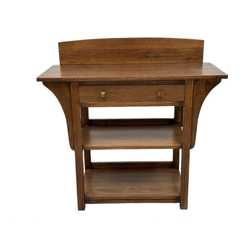 Mission 2 Drawer And Open Shelves Sideboard / Console Table - Michael's Cherry