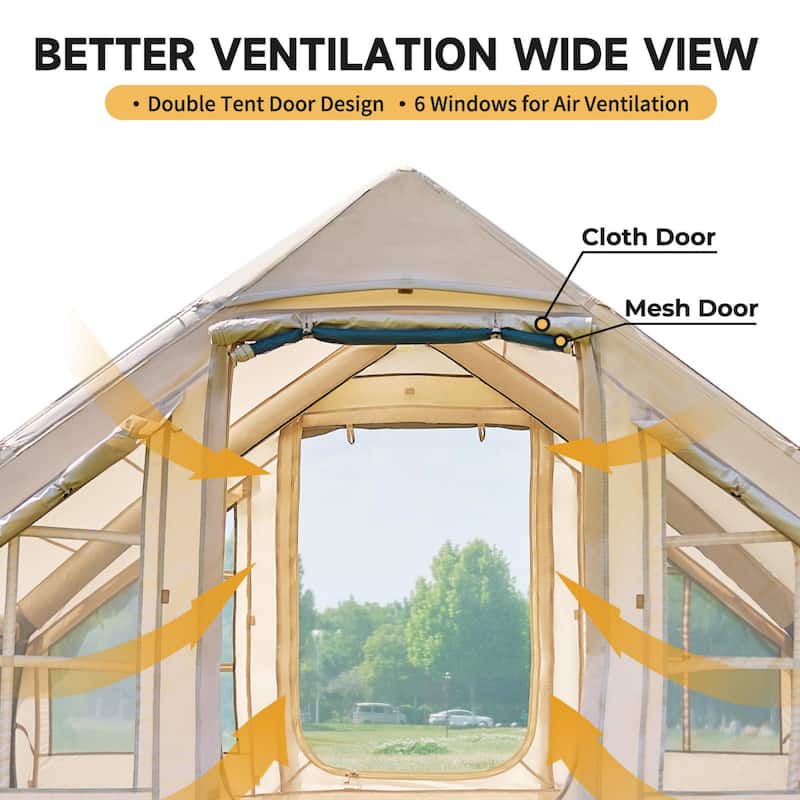 DoCred Inflatable Tent with Pump, Extra Large Inflatable House Tents
