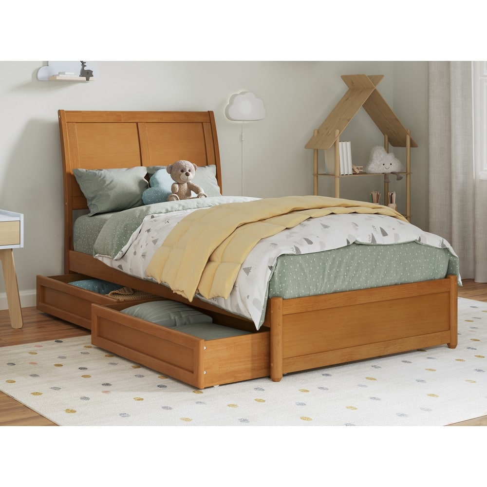 Andorra Platform Bed with Panel Footboard and Storage Drawers