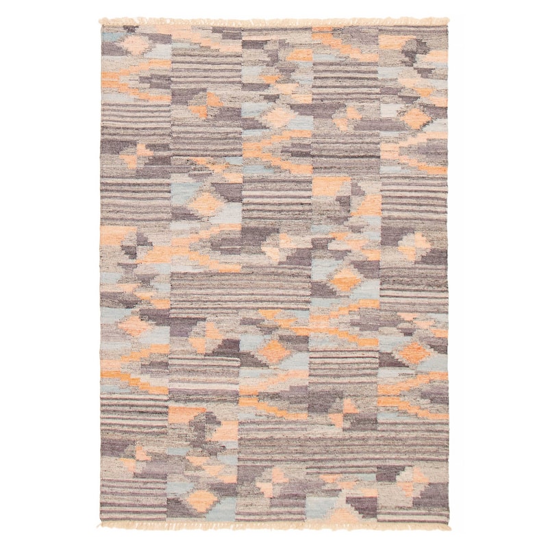 Ankara FW Grey Kilim 5'2" x 7'9" - 5'2 x 7'9 - Grey - 5'2 x 7'9