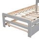 preview thumbnail 10 of 9, Twin Size Platform Bed Frame with Trundle, Modern Design and No Box Spring Required